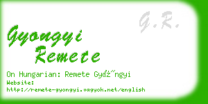 gyongyi remete business card